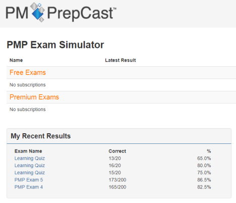 PM Exam Sim Dashboard